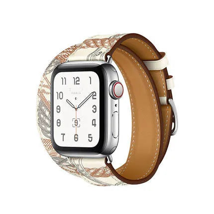 Genuine Leather Bracelet Strap For Apple Watch Band 45mm 49mm 41mm 44mm 42mm 40mm band iWatch Ultra/2 10 42/46mm 9 8 7 6 5 4 SE